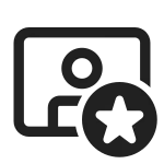 Video Person Star SVG Icon